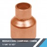 REDUCCION CAMPANA COBRE 1 1/4? X 1/2?