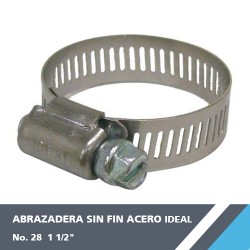 ABRAZADERA SIN FIN ACERO No. 28  1 1/2? IDEAL
