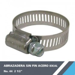 ABRAZADERA SIN FIN ACERO No. 44  2 1/2? IDEAL