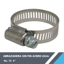 ABRAZADERA SIN FIN ACERO No. 72  4? IDEAL