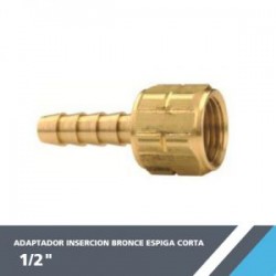 ADAPTADOR INSERCION BRONCE 1/2? ESPIGA CORTA