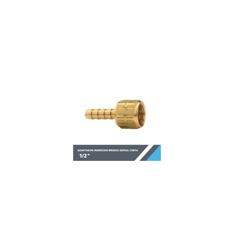ADAPTADOR INSERCION BRONCE 1/2? ESPIGA CORTA
