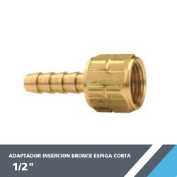ADAPTADOR INSERCION BRONCE 1/2? ESPIGA CORTA