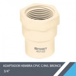 ADAPTADOR MACHO CPVC 3/4? C/INS. BRONCE