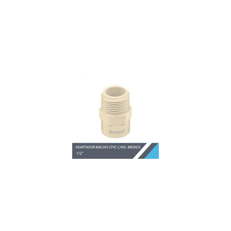 ADAPTADOR MACHO CPVC 1/2? C/INS. BRONCE