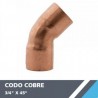 CODO COBRE 3/4? X 45°