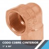 CODO COBRE C/INTERIOR 1? X 90°