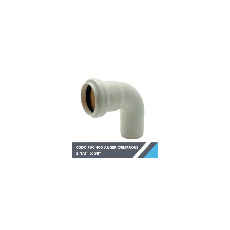 CODO PVC HCO ANGER 2 1/2? X 90° C/EMPAQUE