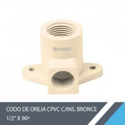 CODO DE OREJA CPVC 1/2? X 90° C/INS. BRONCE