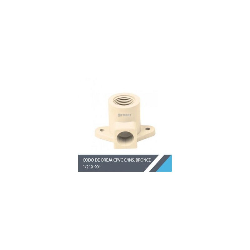 CODO DE OREJA CPVC 1/2? X 90° C/INS. BRONCE