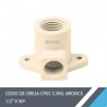 CODO DE OREJA CPVC 1/2? X 90° C/INS. BRONCE