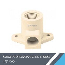 CODO DE OREJA CPVC 1/2? X 90° C/INS. BRONCE