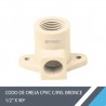 CODO DE OREJA CPVC 1/2? X 90° C/INS. BRONCE