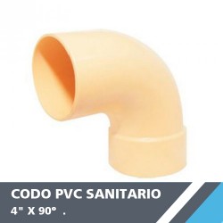 CODO PVC SANITARIO 4? X 90°