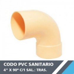CODO PVC SANITARIO 4? X 90° C/1 SAL.: LAT.