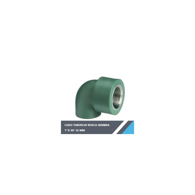 CODO TUBOPLUS 1? X 90° ROSCA HEMBRA 32 MM