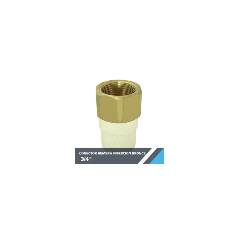 CONECTOR HEMBRA INSERCION BRONCE 3/4?