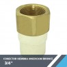 CONECTOR HEMBRA INSERCION BRONCE 3/4?