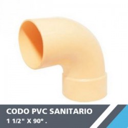 CODO PVC SANITARIO 1 1/2? X 90°