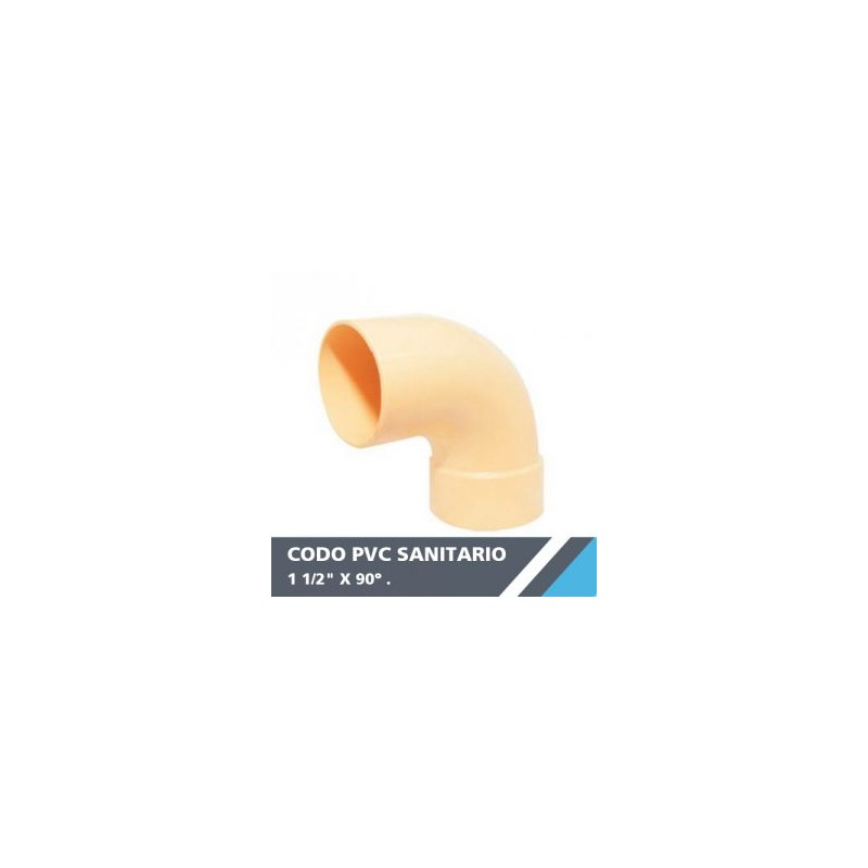 CODO PVC SANITARIO 1 1/2? X 90°