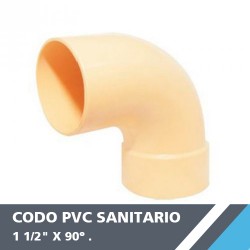 CODO PVC SANITARIO 1 1/2? X 90°