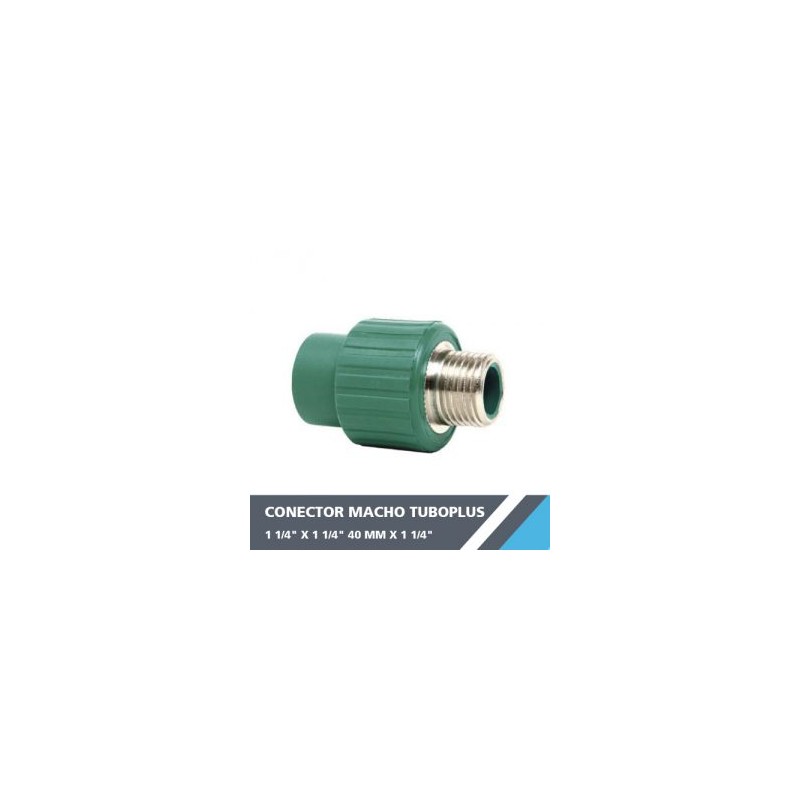 CONECTOR MACHO TUBOPLUS 1 1/4? X 1 1/4? 40 MM X 1 1/4?